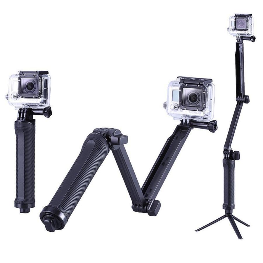 送料無料 ゴープロ GoPro 他 アクションカメラ 対応 自撮り棒