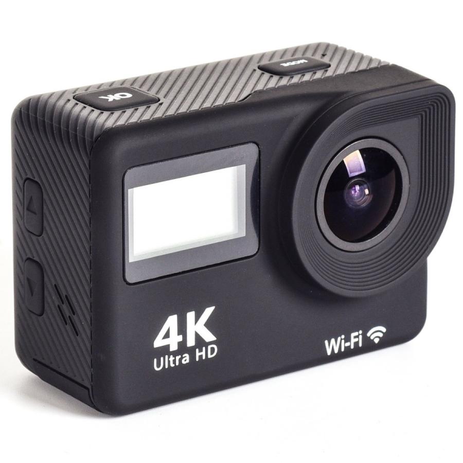 送料無料 4K Wi-Fi アクションカム スポーツ カメラ 高感度 ツイン 