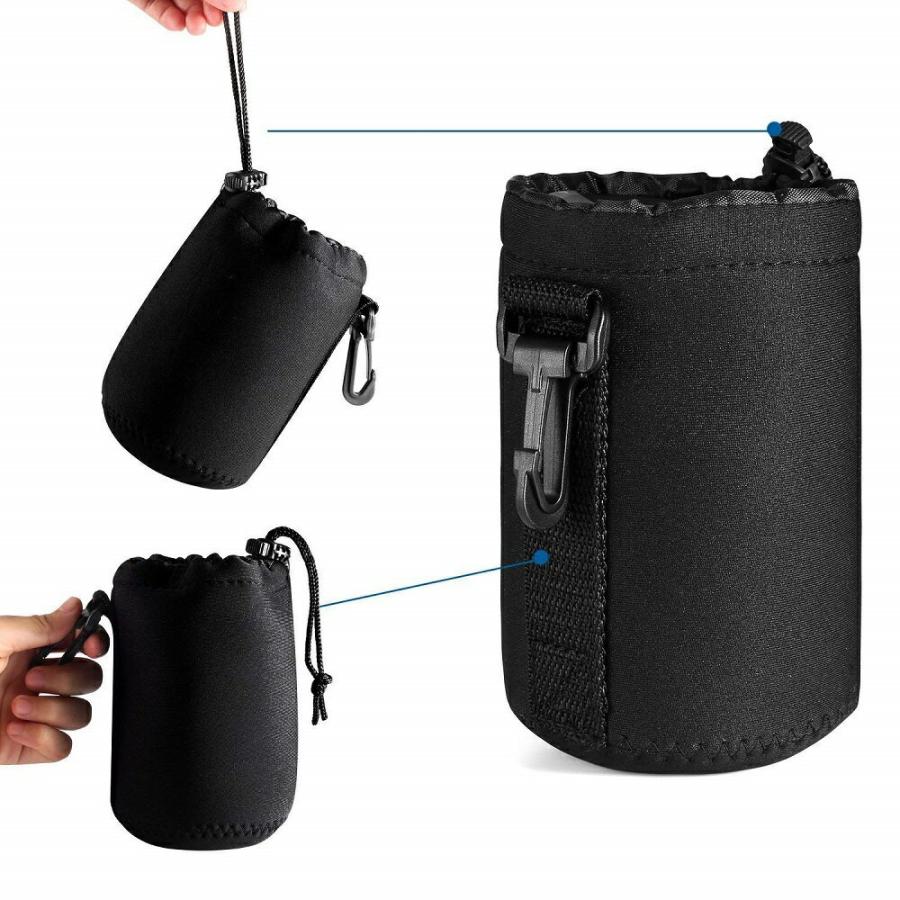一眼レフカメラ レンズケース レンズポーチ 防水 耐衝撃 レンズ収納袋