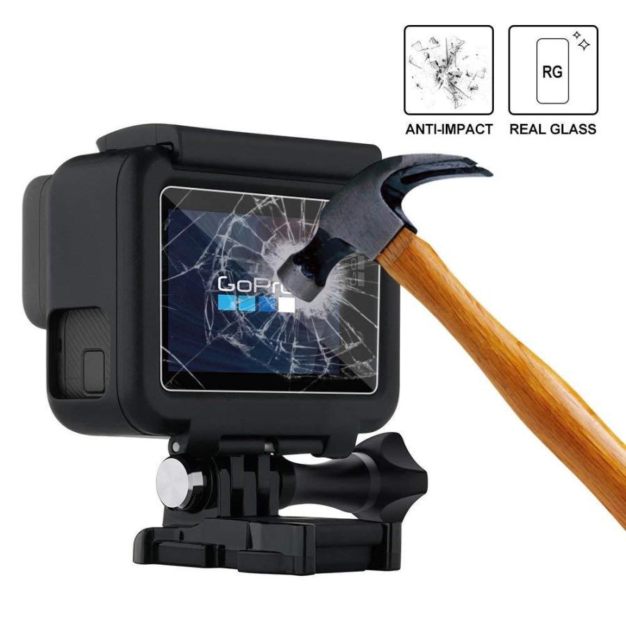 2枚入り 液晶保護フィルム GoPro Hero 5/Hero6 Black Sport アクションカメラ スクリーン/レンズ スクリーン保護シート 保護強化ガラス｜pcastore｜02