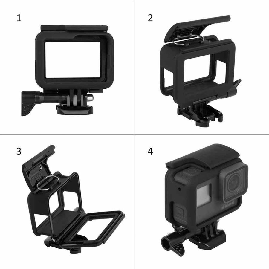 GoPro HERO5/HERO6/HERO7 用 フレームケース スポーツカメラアクセサリー ゴープロ 映像撮影アクセサリー｜pcastore｜03