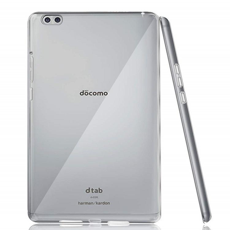 ディータブ コンパクト d-02K ケース クリア TPU素材 docomo dtab Compact d-02k 保護カバー新型 Compact d-02K 専用 背面ケース 超軽量 極薄落下防止｜pcastore｜02