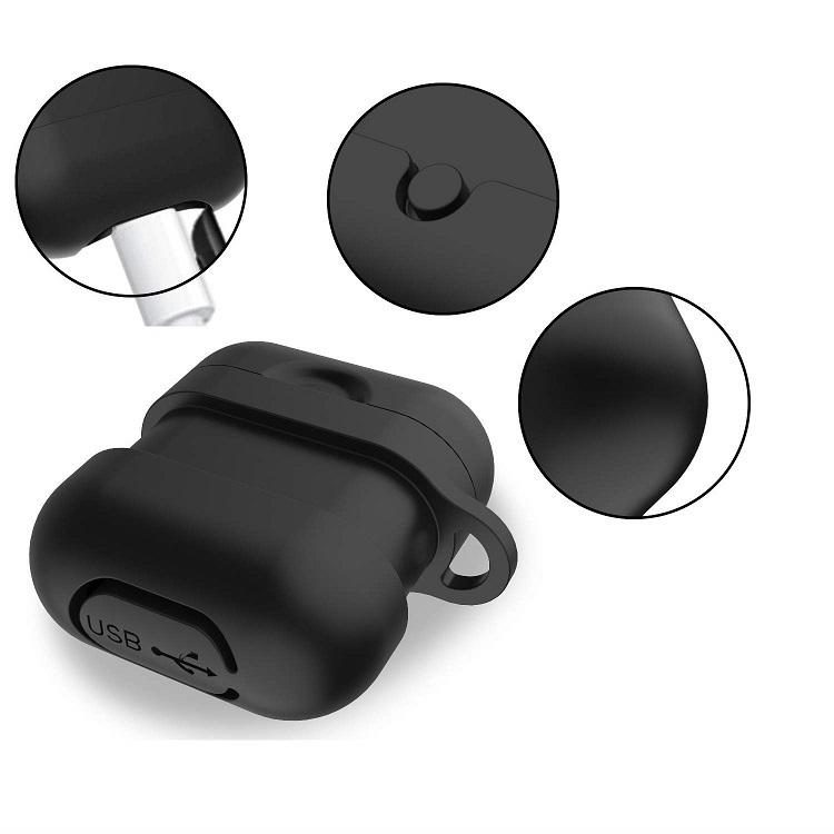 AirPods +シリコンケース、落下防止グッズ Apple AirPods シリコンケース カバー 保護ケース エアーポッズ スキン