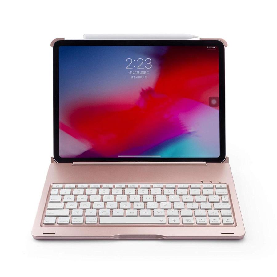 iPad ローズゴールド 本体 + キーボードカバー iPad Pro 11用キーボードケース/カバー 7色のバックライト スタンド