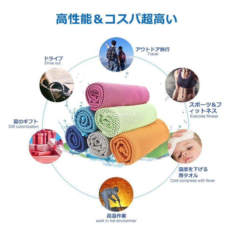 冷感タオル 冷却タオル クールタオル 速乾タオル 超吸水 軽量 速乾