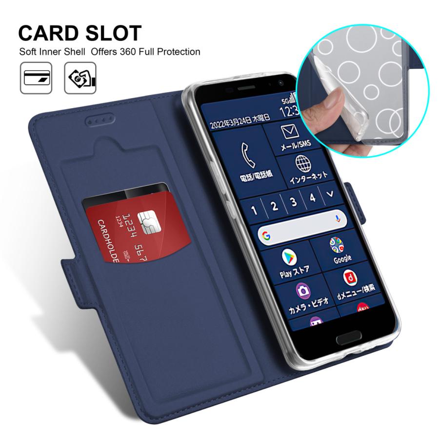 らくらくスマートフォン docomo F-52B ケース 手帳型ケース カバー