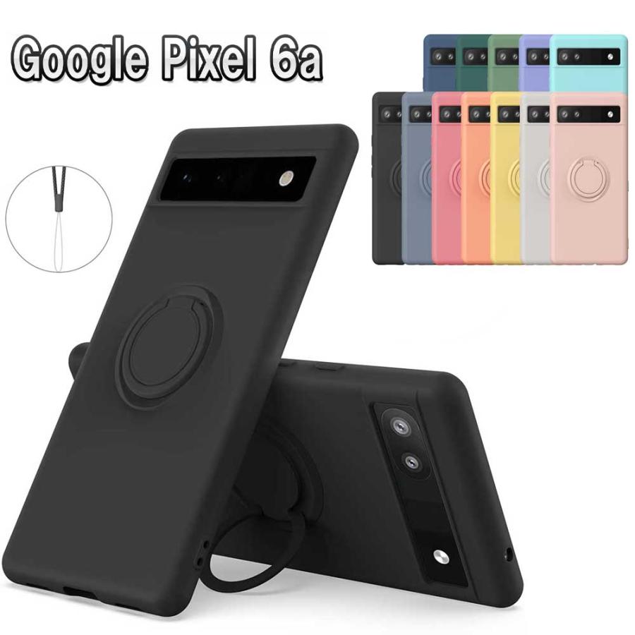 Google Pixel 6a スマホケース 360°回転 リング TPU保護ケース カバー