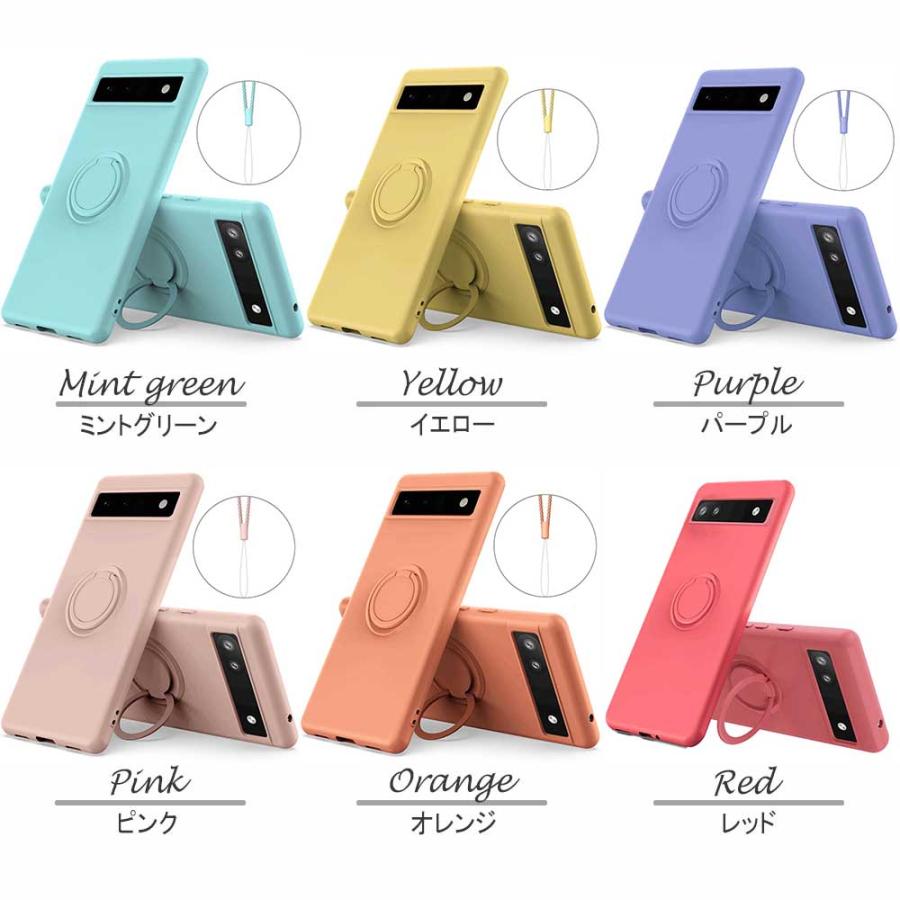 Google Pixel 6a スマホケース 360°回転 リング TPU保護ケース カバー