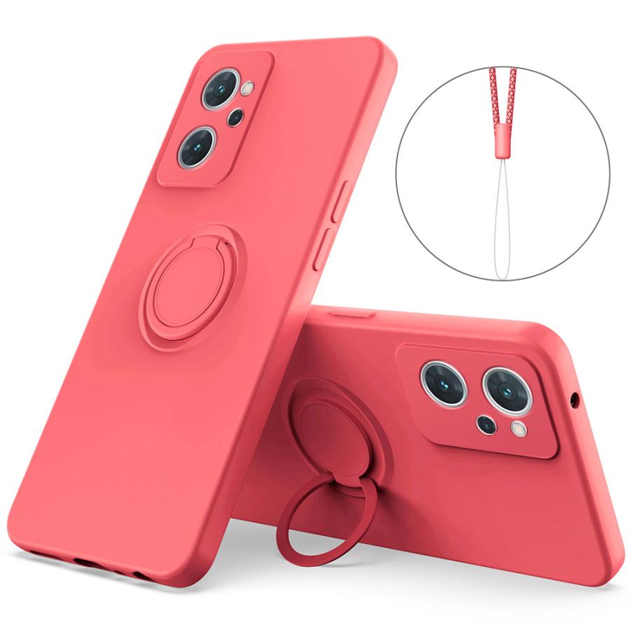 Reno OPPO Reno9 A/OPPO Reno7 A ケース 360°回転 リング TPU保護