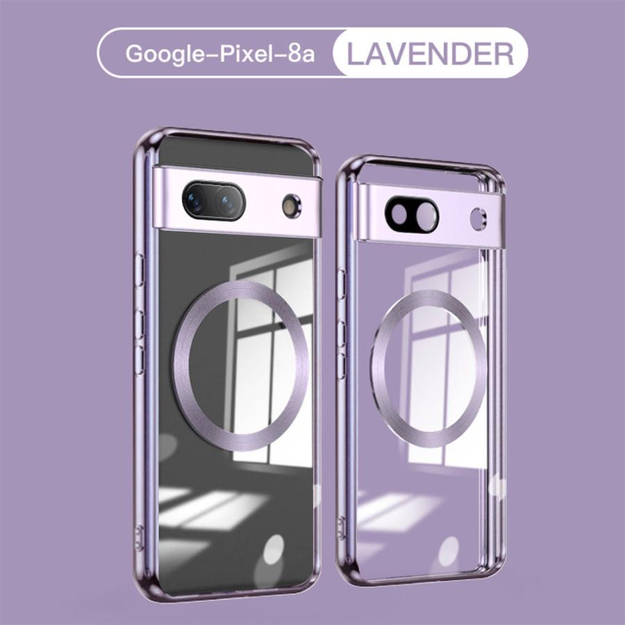 Google Pixel 8a 用 MagSafeリング内蔵 背面クリア保護ケース レンズ