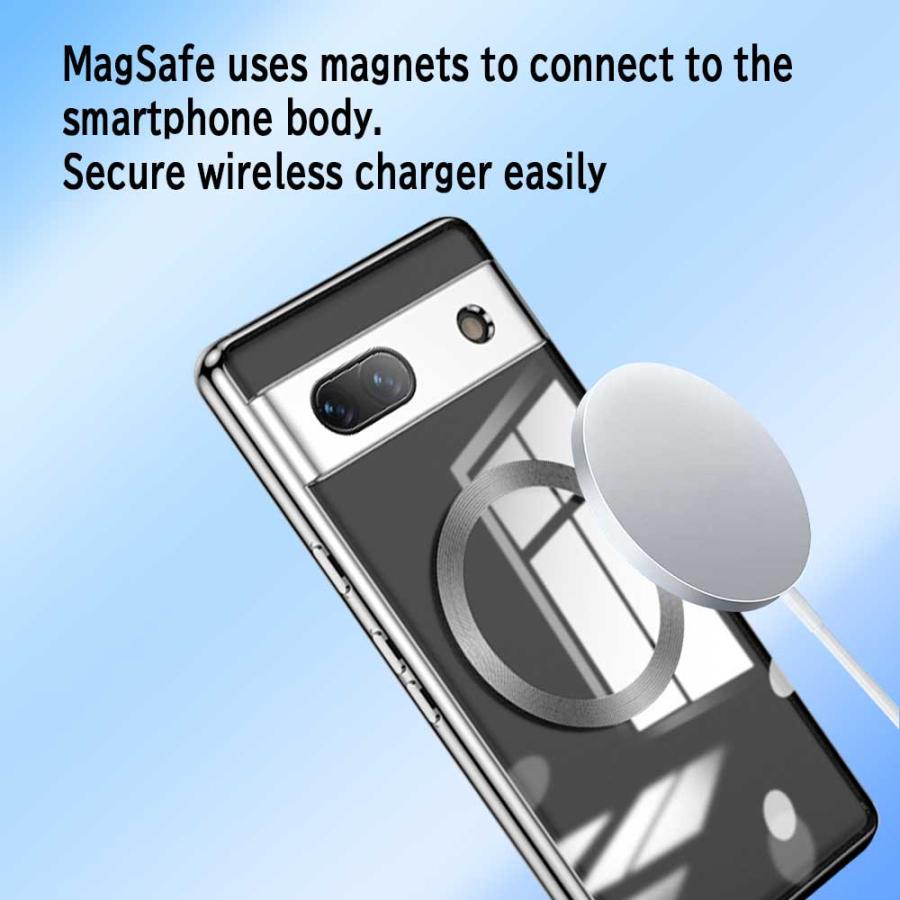 Google Pixel 7a 用 MagSafeリング内蔵 背面クリア保護ケース レンズ