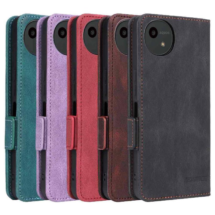 AQUOS wish5 SH-52F スマホPUレザーカバー ケース 手帳型 マグネット