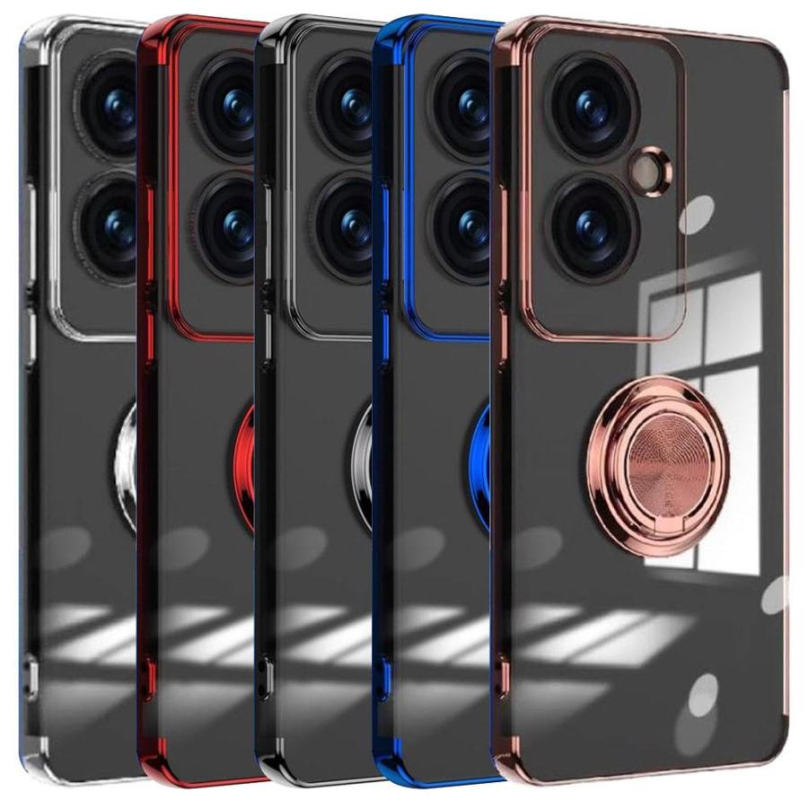 OPPO Reno11 A CPH2603 ケース クリア ソフトケースリング TPU保護