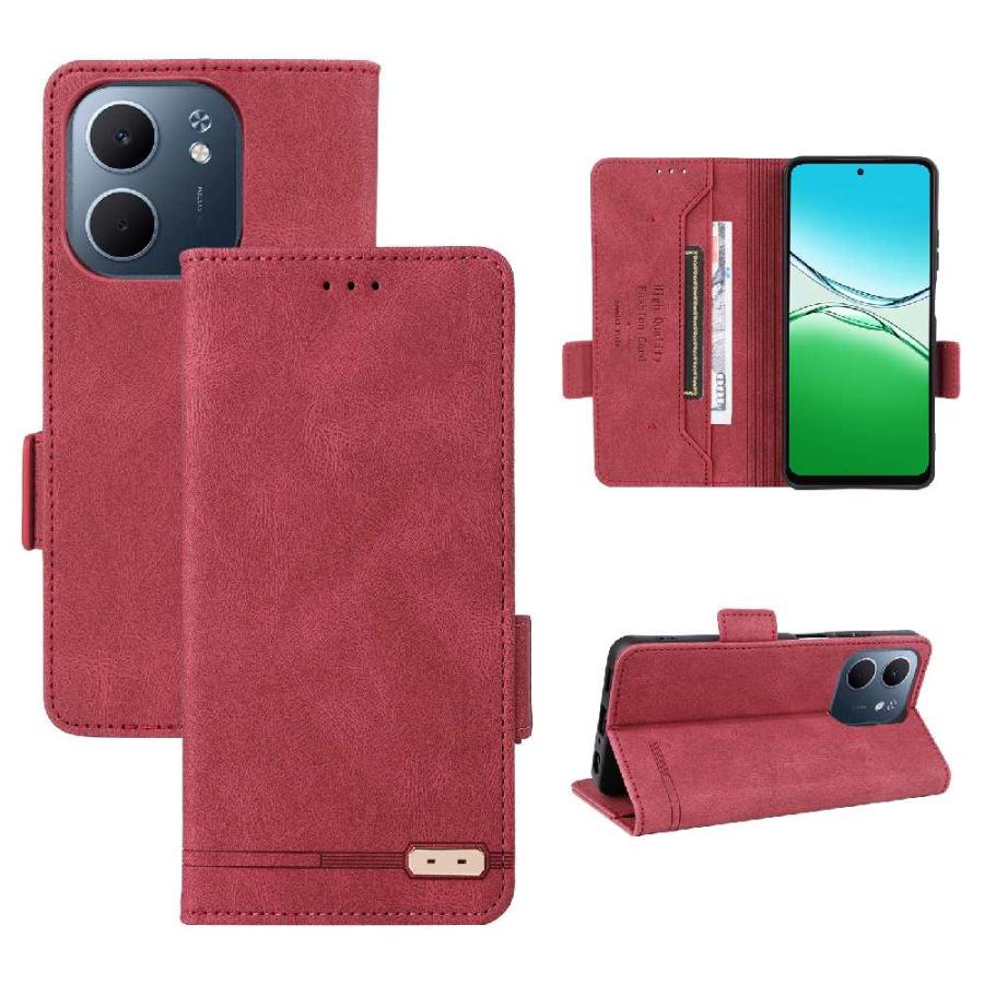 OPPO A5x 用 スマホPUレザーカバー ケース 手帳型 マグネット ベルト