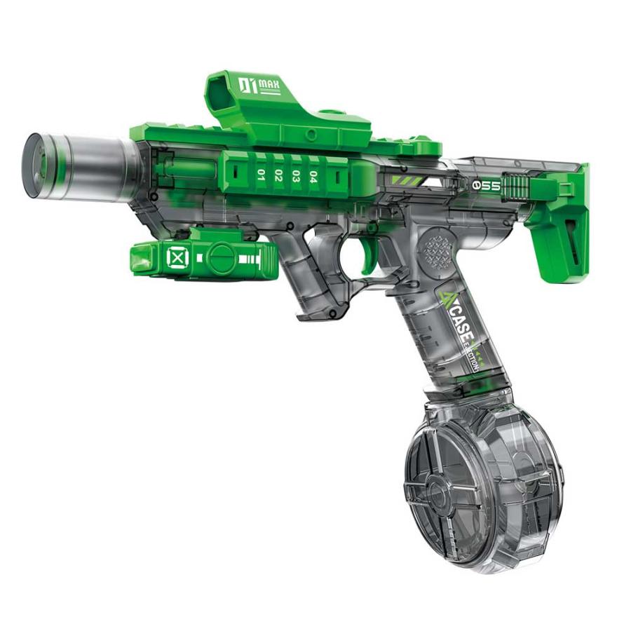 電動水鉄砲 フルオート ウォーターガン スケルトン仕様 銃口フラッシュ