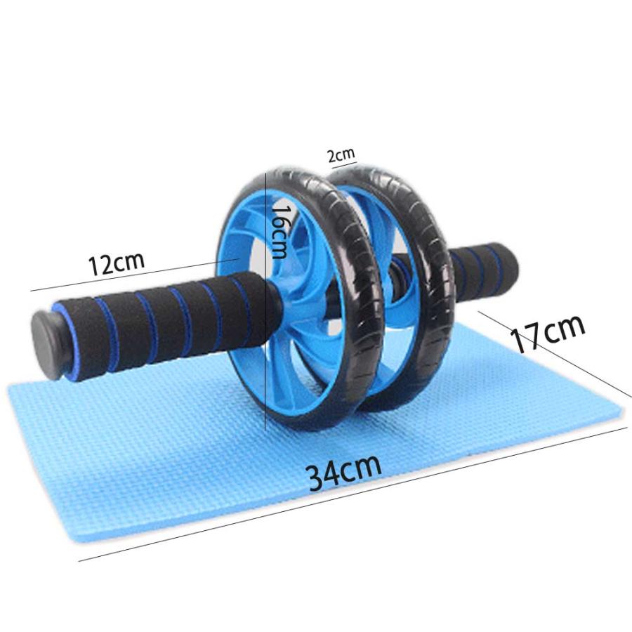 腹筋ローラー 2輪 静音 アブローラー スリムトレーナー アブホイール