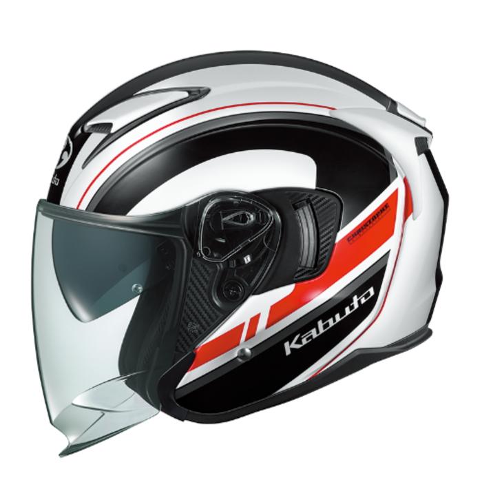 Kabuto EXCEEDホワイト インカム付き B+COM ONE バイク用インカム ジェットヘルメット取付方法 OGK