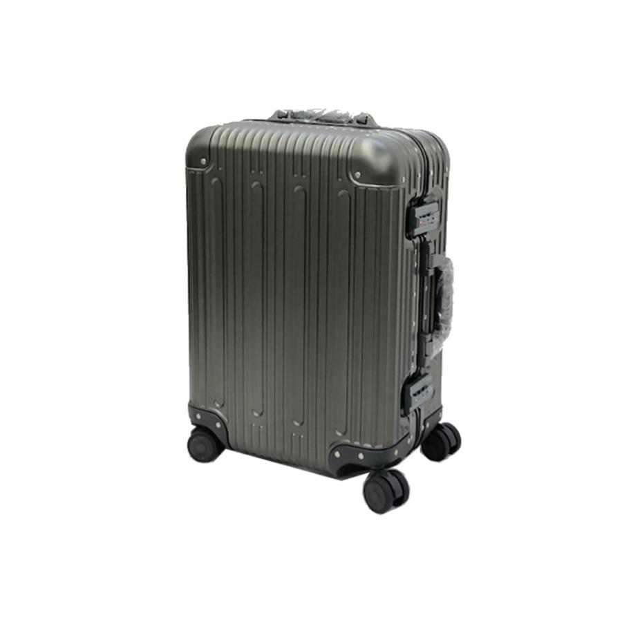 綿半プライベートブランド アルミスーツケース 20インチ チャコール