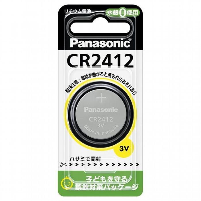 パナソニック コイン形リチウム電池 CR2412 CR-2412P １個パック ボタン電池 Panasonic　即納・送料無料