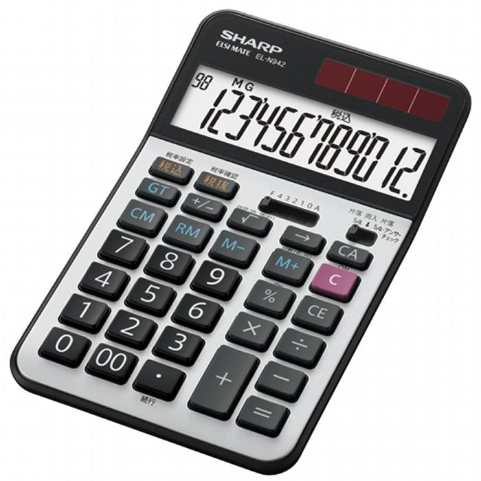 CASIO（カシオ） SHARP 実務電卓（ナイスサイズタイプ） EL-N942-X 12