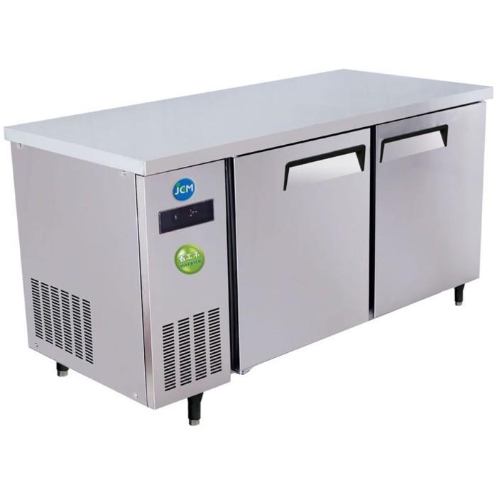 JCM　ヨコ型冷蔵庫　304L　JCMR-1560T-IN　−2℃〜12℃　コールドテーブル　薄型　（インバーター搭載）ジェーシーエム　送料無料・代引き不可