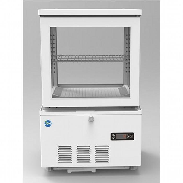 【美品、保証残有】JCMS-41　4面ガラス 卓上冷蔵ショーケース （片面扉） JCM JCM 4面ガラス冷蔵ショーケース 片面扉 2℃〜12℃ 39L JCMS-41