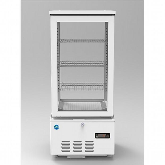 JCM　4面ガラス冷蔵ショーケース　片面扉　2℃〜12℃　JCMS-78　74L　ジェーシーエム　冷蔵庫　送料無料・代引き不可