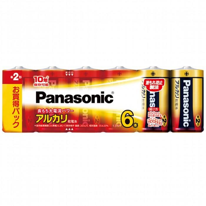 Panasonic（パナソニック） アルカリ乾電池単2形6本パック LR14XJ/6SW 