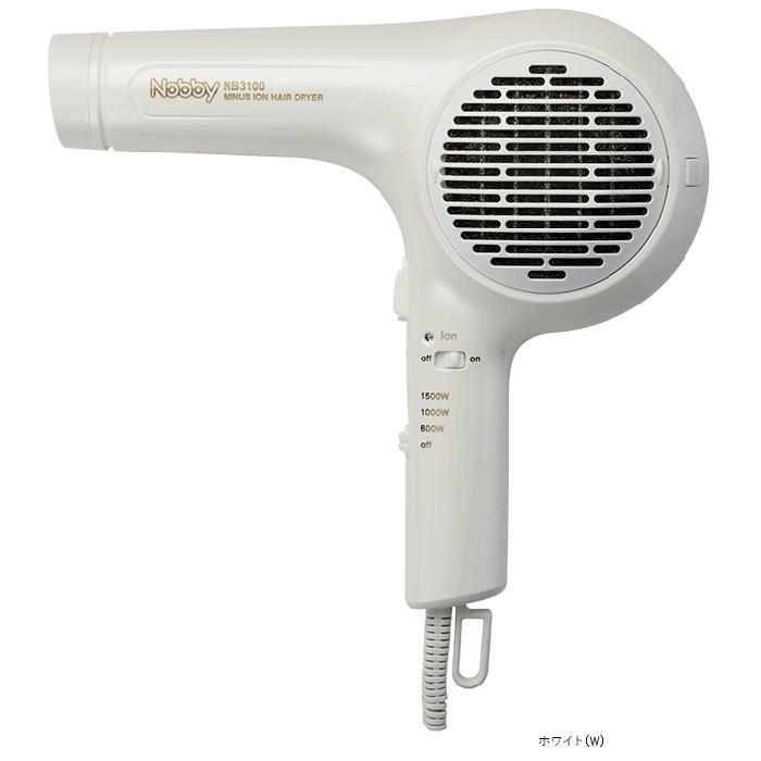 ヘアドライヤー TESCOM NB3100(W) テスコム マイナスイオンヘアードライヤー ノビー NB3100-W