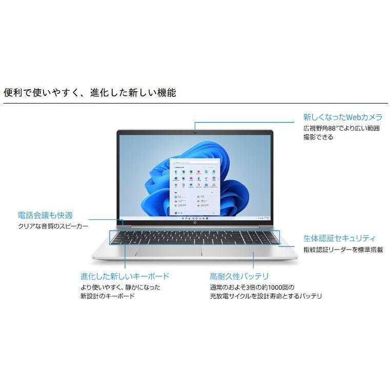 美品 ノ−トパソコン Windows11 中古 HP 11世代 Core i5 メモリ32GB M.2SSD512GB 新品office Probook 450 G8 15.6 テンキ− PC 0174の画像
