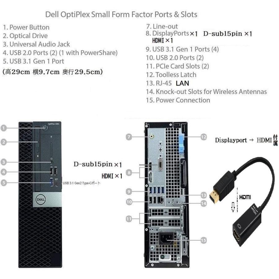 OptiPlex デスクトップパソコン 中古パソコン DELL 7070 第9世代 OptiPlex デスクトップパソコン 中古パソコン DELL 7070 第9世代