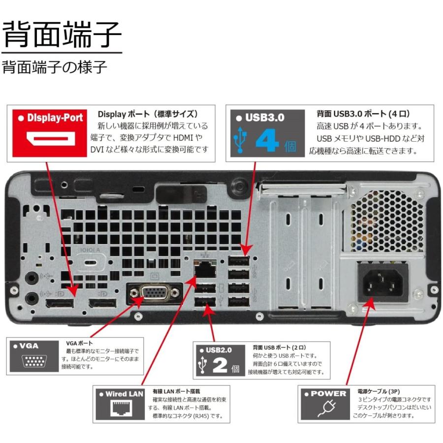 ゲーミングPC HDMI デスクトップパソコン 中古 HP 第8世代 Core i7 メモリ16GB 新品SSD512GB 600G4