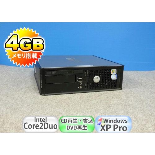 中古パソコン　送料無料 メモリ4GB DVD DELL Optiplex 755SF Core2DuoE7300 WinXP Pro d-215｜pchands