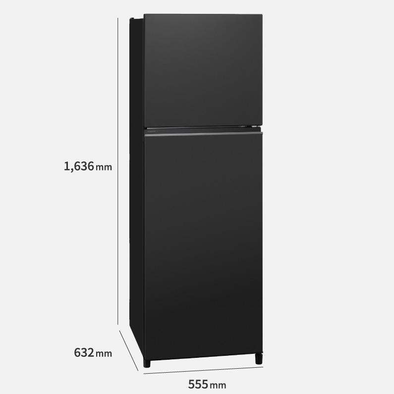 パナソニック 冷蔵庫 248L 右開き 2ドア黒 2025年 NR-B253T-K 一人暮らし 二人暮らし 新生活 スリム Panasonic 家電 新品同様 整備品 美品 Aランクの画像