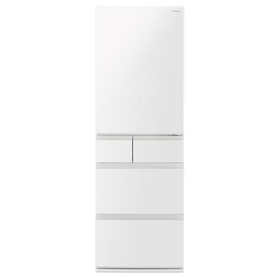 パナソニック 冷蔵庫 406L 右開き 5ドア ファミリー 白 Panasonic NR-E41EX1-W 真ん中冷凍室 自動製氷 ナノイーX 2024年 家電 新品同様 整備品 美品 Aランクの画像