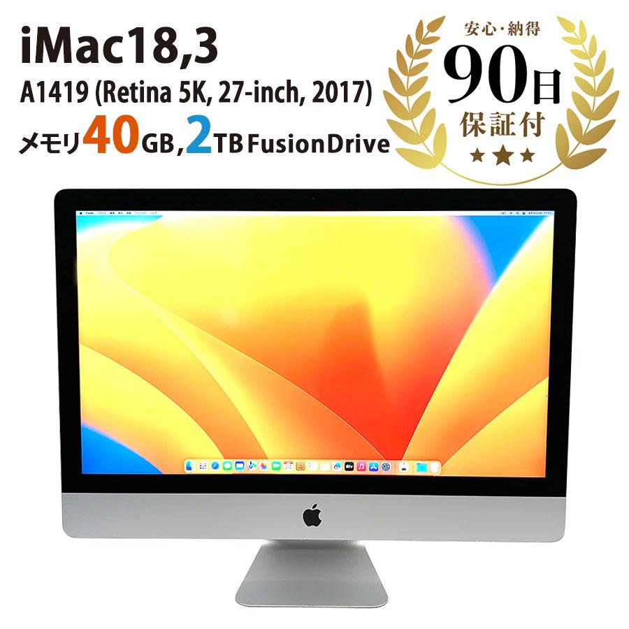 デスクトップパソコン iMac18,3 (Retina 5K, 27-inch, 2017) A1419