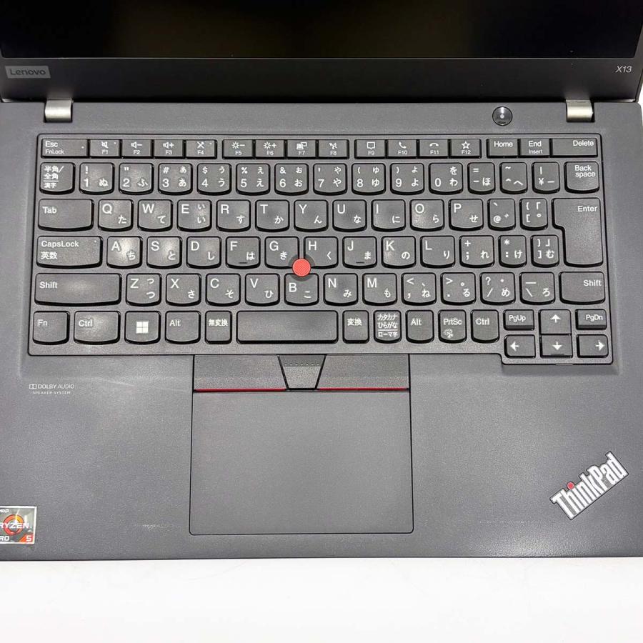 ノートパソコン 中古 Office付き Windows11 Pro Lenovo ThinkPad X13 Ryzen5Pro 16GB 13.3型 中古パソコンの画像
