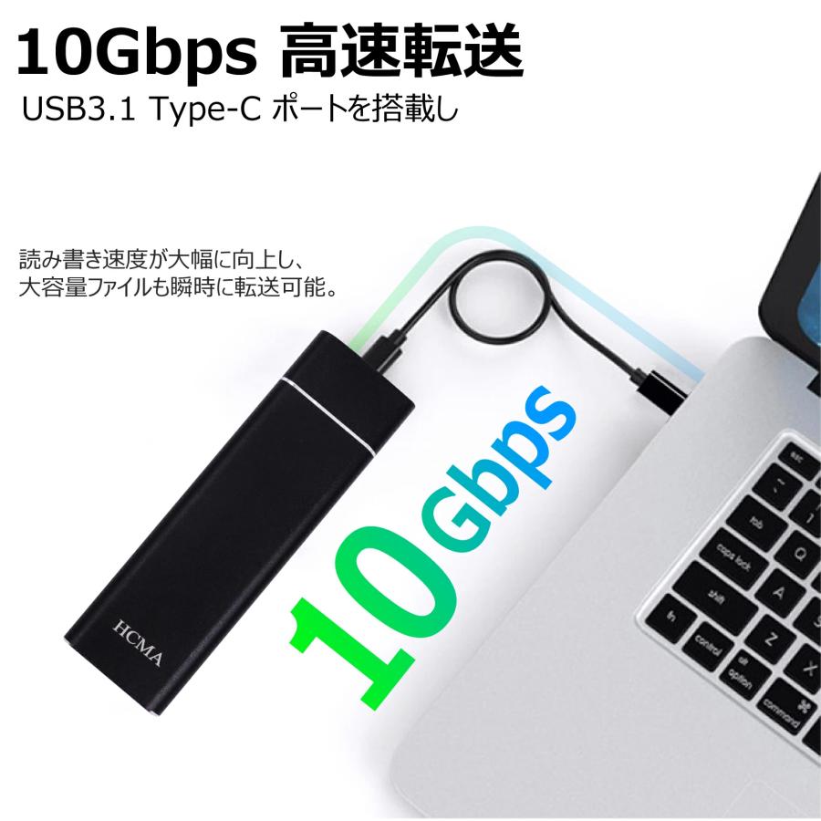 外付けハードディスク M.2 SSD 128GB/256GB/512GB/1TB 高速USB3.0 Type