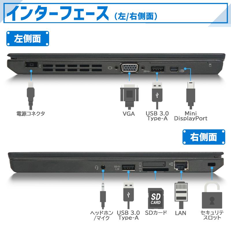 Lenovo ThinkPad X240 WEBカメラ 高性能 第4世代 Core i5 MicrosoftOffice2019 新品SSD 256GB メモリ 4GB Windows 11 搭載 ノートパソコン 12.5インチ WIFI｜pclife｜04