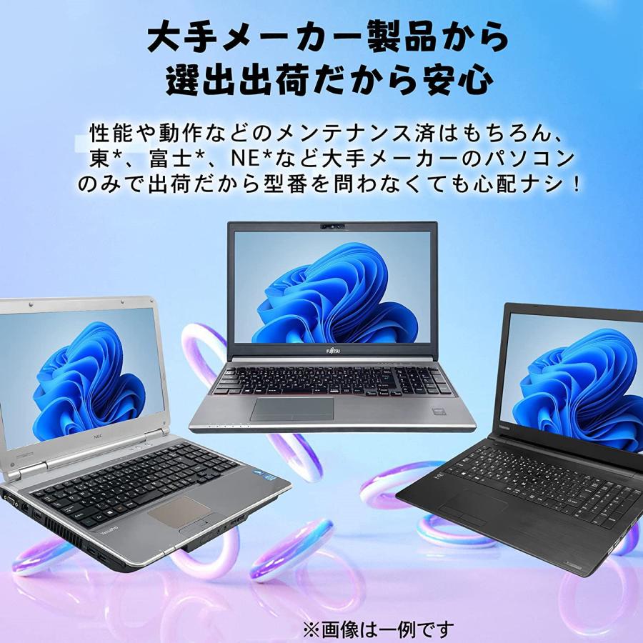 Webカメラ搭載&Microsoft Office 2019＆Windows11搭載 内蔵テンキー  15.6インチ ノートパソコン 初期設定済 高性能Celeron WIFI/4GB/SSD 128GB｜pclife｜02