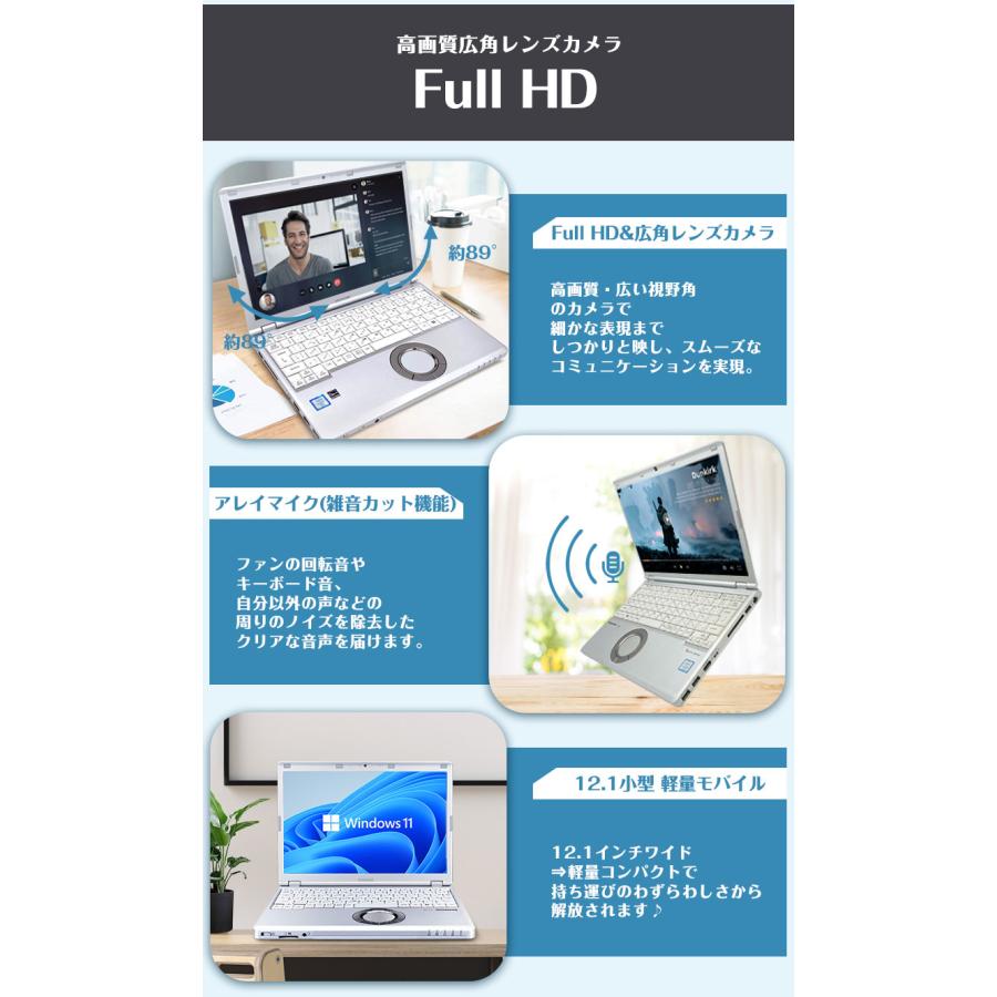 Microsoft Office2021＆Win11＆内蔵Webカメラ 超軽量Panasonic Let
