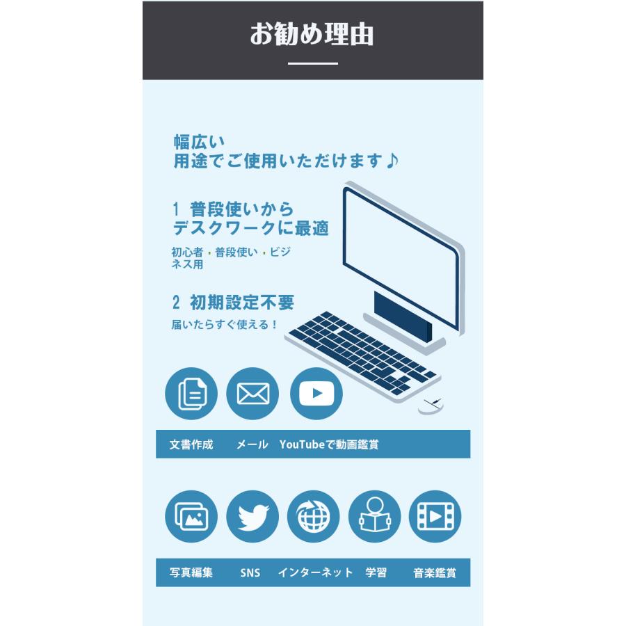 NEC 中古ノートパソコン おまかせ■爆速第6世代Core i3/メモリ8GB/SSD256GB/HDMI/MicrosoftOffice2019搭載/Windows11/無線LAN/15.6型ワイド/DVD｜pclife｜19