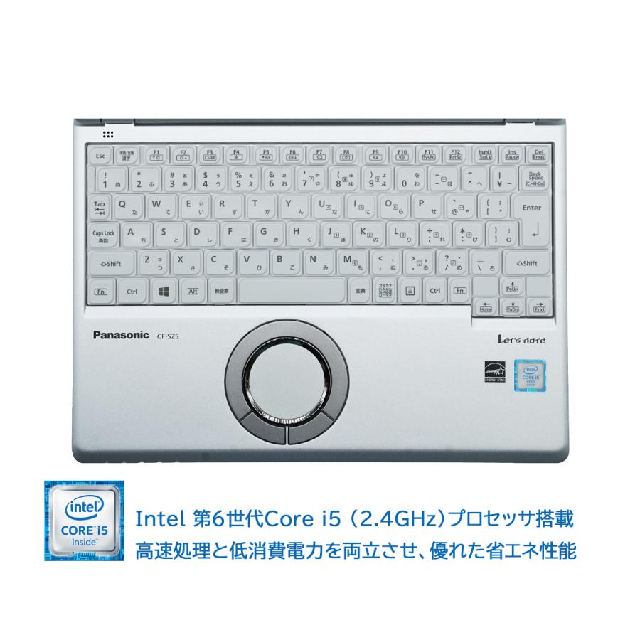 Panasonic Let`s note ノートパソコン CF-SZ5/カメラ内蔵/薄型・軽量・解像度1980×1200/MS office 2019/Win11/Core i5-6300U/HDMI/12.1型/メモリ4GB/SSD256GB｜pclife｜03