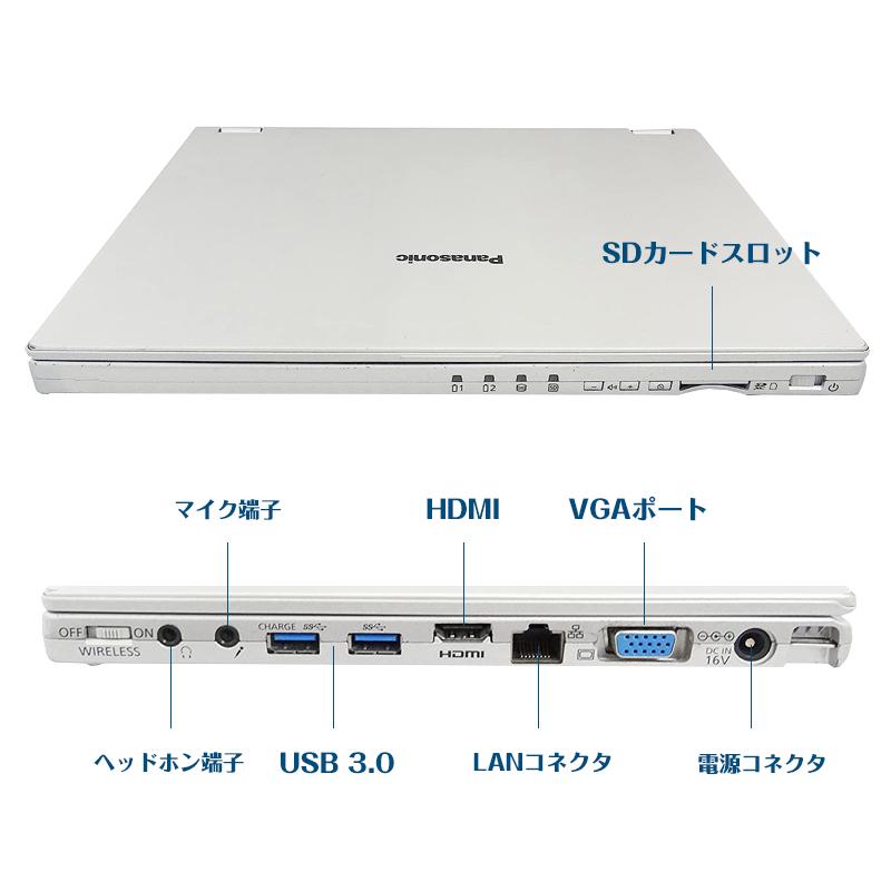 Panasonic CF-MX3 シルバー 中古 ノートPC Webカメラ搭載 Panasonic Let's note CF-MX3 中古ノートパソコン