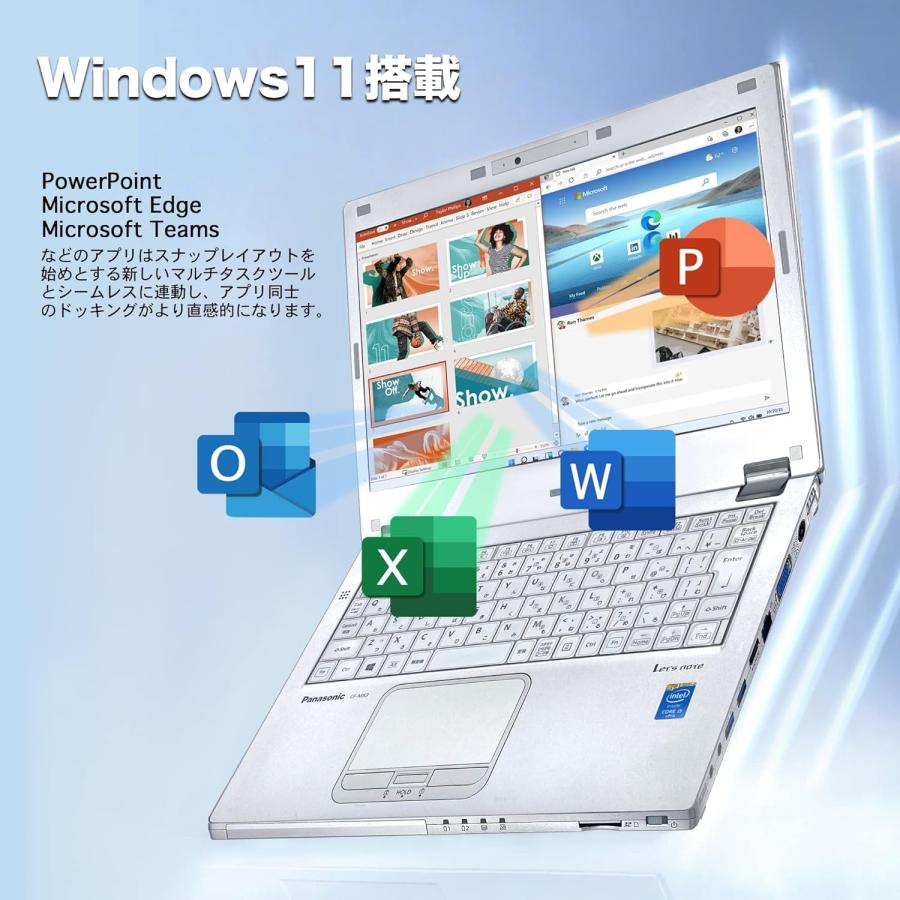 Panasonic CF-MX3 Microsoft Office 2021 Core i5-4310U Webカメラ メモリ4GB SSD256GB 12.5型 フルHD タッチパネル Win11 HDMI WIFI 中古ノートパソコン | Panasonic | 03