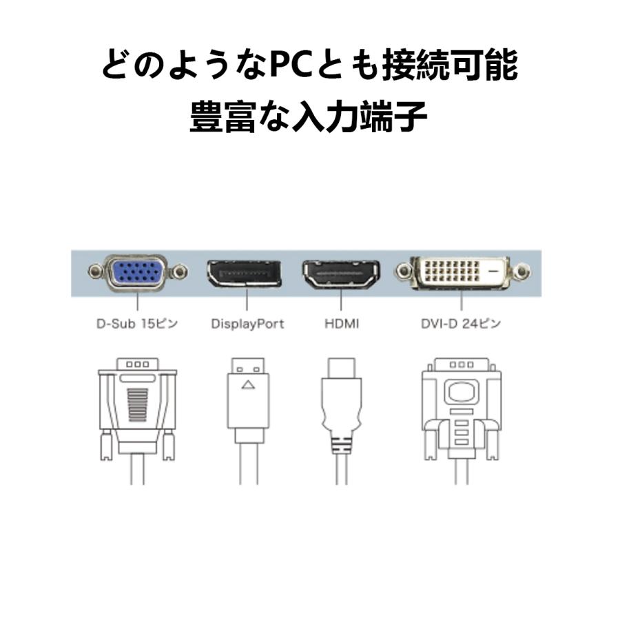 EIZO モニター 24.1インチ FlexScan EV2456-BK IPSパネル 16:10 1920x1200 HDMI 画面回転 高さ調整 中古ディスプレイ | EIZO | 03