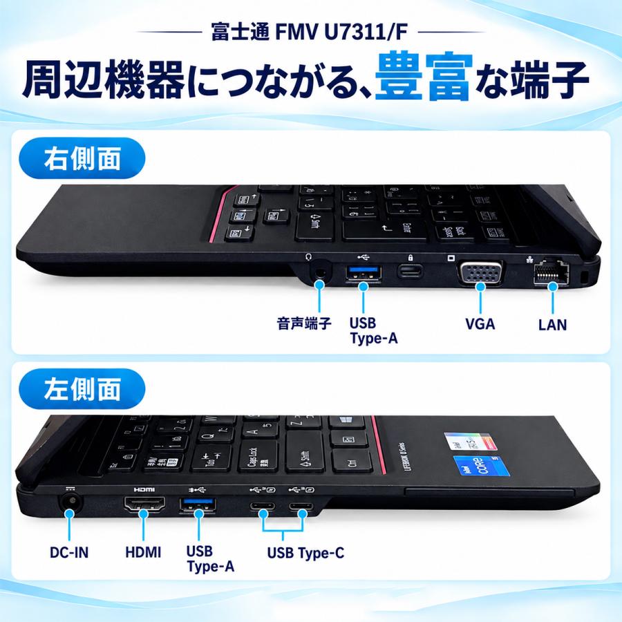 LIFEBOOK 富士通 FMV U7311/F 第11世代 Core i5 メモリ8GB Nvme M.2