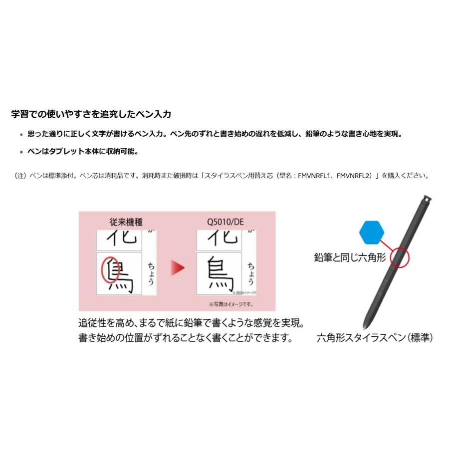 FMV ARRWOS Tab Q5010 Celeron N4000 メモリ4GB SSD64GB Office付き Webカメラ タッチパネル Windows11 タブレットPC 中古タブレット | FMV | 01