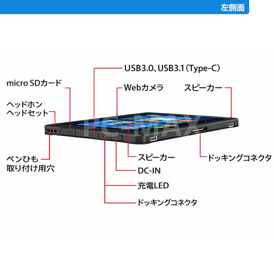 FMV ARROWS Tab Q508 10.1インチ Atom メモリ4GB SSD 128GB Office付き WiFi タッチパネル Windows11 タブレットPC 中古タブレットの画像
