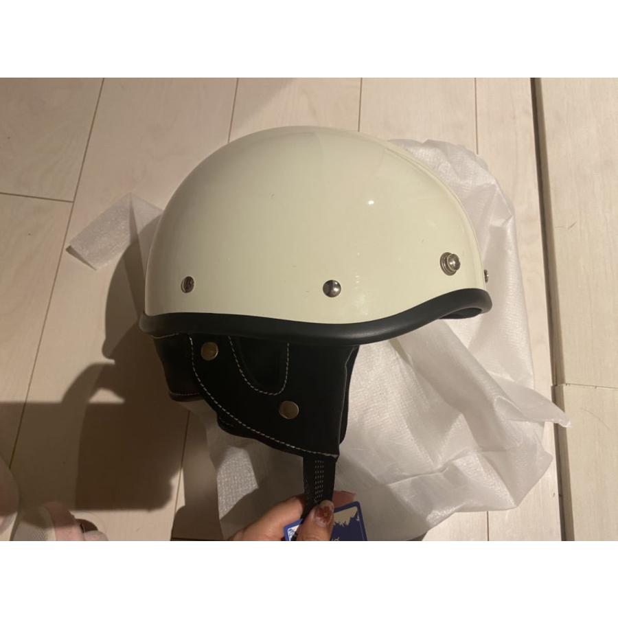 ハーレー ハーフヘルメット アイボリーバイクヘルメット軽い 新品 人気